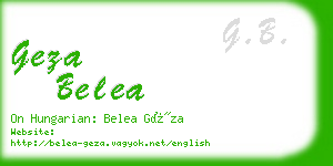 geza belea business card